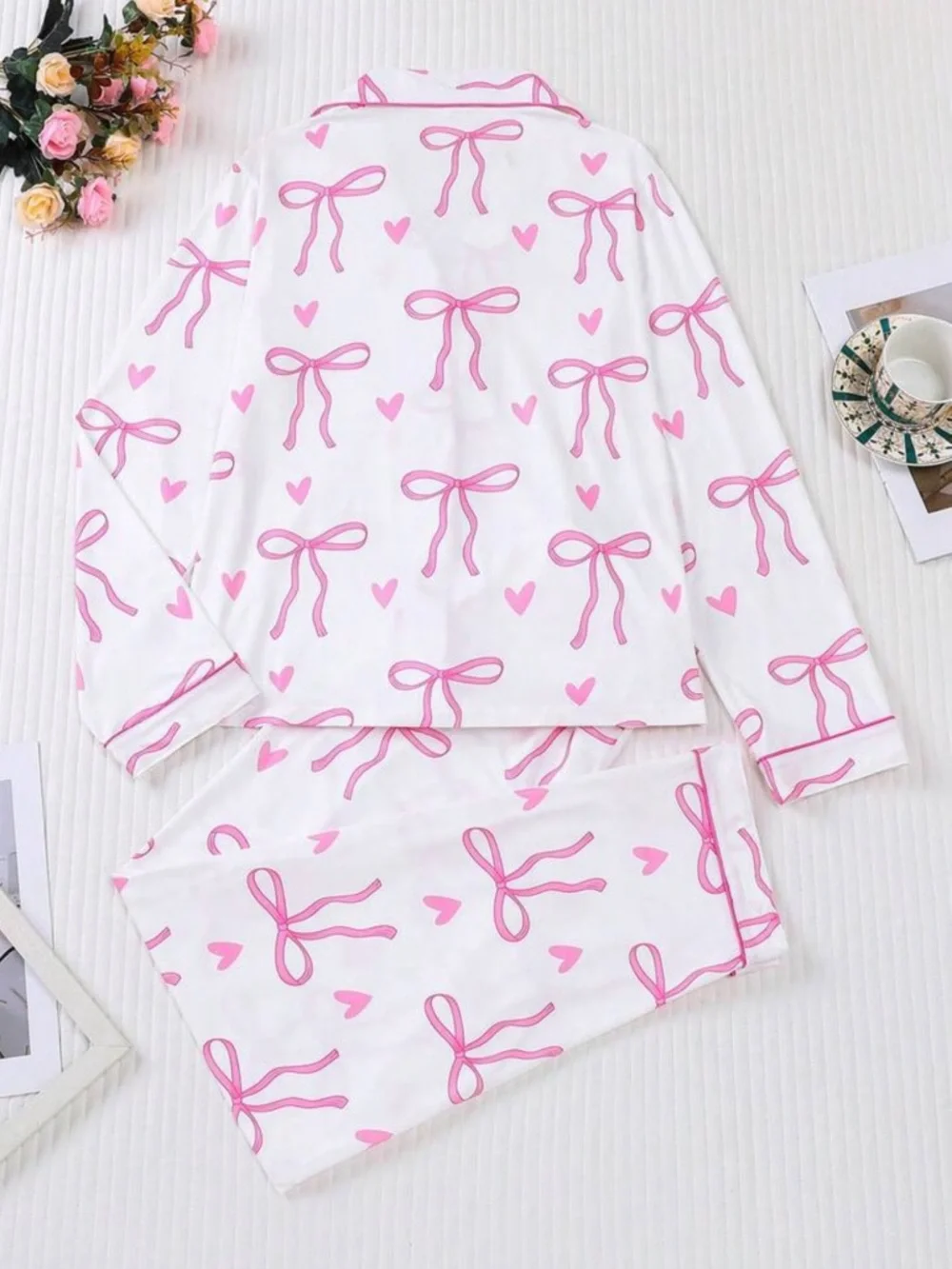 Women’s Bow Pajama Set - XL - Picture 4 of 10